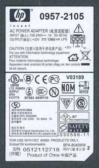 Adapter Printer HP 32V/1560mAh (3 รู) ของแท้
