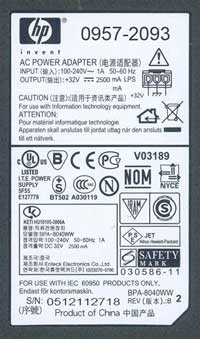 Adapter Printer HP 32V/2500mAh (3 รู) ของแท้