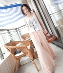 พร้อมส่ง กางเกงชีฟองขาบาน