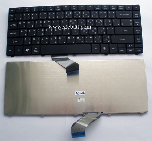 คีย์บอร์ดโน๊ตบุ๊คสำหรับ Acer Aspire 3810T 4736 (AC-06A) สีดำ