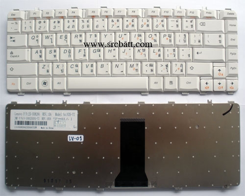 คีย์บอร์ดโน๊ตบุ๊คสำหรับ IBM/Lenovo Y450 Y560 Y550 (LV-01B) สีขาว