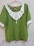 เสื้อแฟชั่น ผ้าชีฟอง สีเขียวตองอ่อน