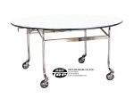 Half folding table with wheels,Round,Round,Table Meetting,Table Banquet,โต๊ะกลมพับครึ่งมีล้อโต๊ะจีนโ