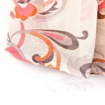 พร้อมส่ง ชุดกระโปรงสีเบจ คอวี ลายดอกไม้