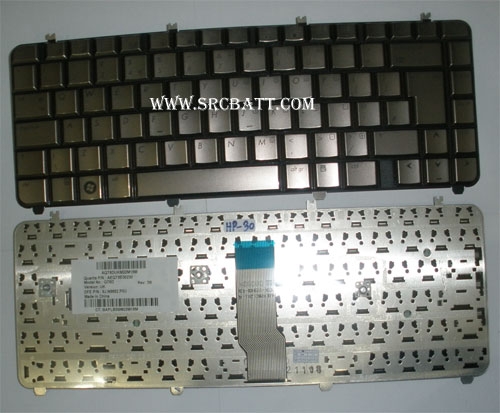 คีย์บอร์ดโน๊ตบุ๊คสำหรับ HP Pavillion DV5-1000 (HP-32) สีน้ำตาล แถมสติ๊กเกอร์