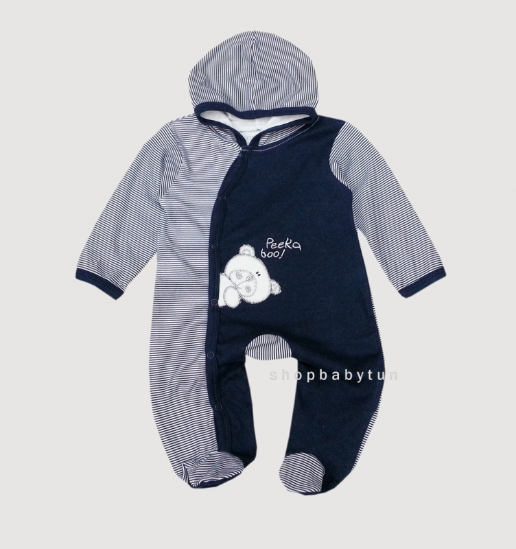 *หมดค่ะ* -BS6509- ชุดหมีแขนยาวขายาว มีฮู้ด โทนสีน้ำเงินกรมท่า ลายหมีน้อย (ไซส์ 6 *หมดค่ะ* -BS6509- ชุดหมีแขนยาวขายาว มีฮู้ด โทนสีน้ำเงินกรมท่า ลายหมีน้อย (ไซส์ 6