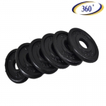 ขายชุดยกน้ำหนัก บาร์เบล ดัมเบล CAST IRON BARBELL AND DUMBELL SET 50KG.(สีดำ)