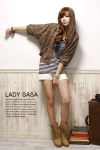 พร้อมส่ง เสื้อคลุมแขนสั้น ลายเสือ มีฮู้ด