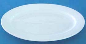 จานเซรามิก,จานวงรี,จานเปล,ใส่อาหาร,Oval Plate,รุ่นP4002,ขนาด 23.5x31.5cm,เซรามิค