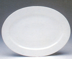 จานเซรามิก,จานวงรี,จานเปล,ใส่อาหาร,Oval Plate,รุ่นP4005,ขนาด 35.5x47.5cm,เซรามิค