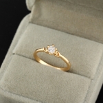แหวนทอง 18k gold filled ประดับเพชร CZ เม็ดเดี่ยว น่ารักมากค่ะ