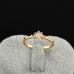 แหวนทอง 18k gold filled ประดับเพชร CZ เม็ดเดี่ยว น่ารักมากค่ะ
