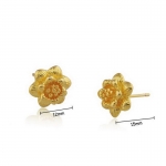ต่างหูทอง 18k gold filled ดีไซน์ดอกไม้สไตล์วินเทจ สวยน่ารักมากค่ะ