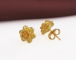 ต่างหูทอง 18k gold filled ดีไซน์ดอกไม้สไตล์วินเทจ สวยน่ารักมากค่ะ