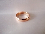 แหวนทองคำสีชมพู 18k Pink Gold แบบเรียบ ดีไซน์คลาสสิคสำหรับผู้หญิงหรือผู้ชาย มีให้เลือก 2 ไซส์