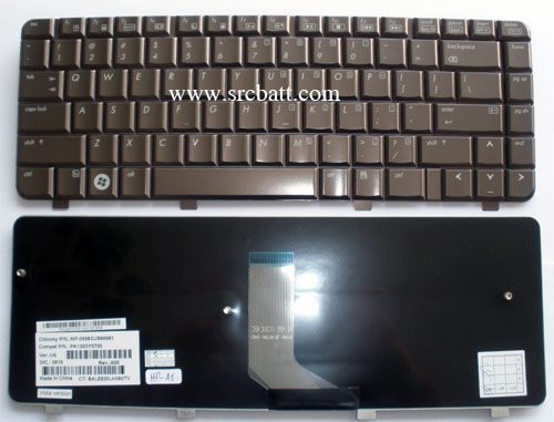 คีย์บอร์ดโน๊ตบุ๊คสำหรับ HP Presario CQ40 CQ41 CQ45 (HP-41) สีบรอนซ์ทอง  แถมสติ๊ก