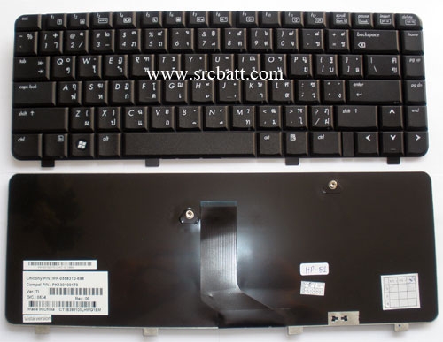 คีย์บอร์ดโน๊ตบุ๊คสำหรับ HP  500 510 520 (HP-51) สีดำ