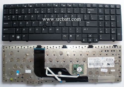คีย์บอร์ดโน๊ตบุ๊คสำหรับ HP Probook 6540B 6545B 6550B (HP-62) สีดำ แถมสติ๊กเกอร์