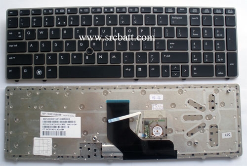 คีย์บอร์ดโน๊ตบุ๊คสำหรับ HP EliteBook 8560p (HP-66) สีดำ แถมสติ๊กเกอร์