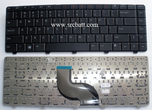 คีย์บอร์ดโน๊ตบุ๊คสำหรับ Dell Inspiron 14V 14R N4010 N4020 (DE-29) สีดำ แถมสติ๊กเ