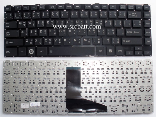 คีย์บอร์ดโน๊ตบุ๊คสำหรับ Toshiba L800 L805 L830 C800 C830 (TO-11) สีดำ