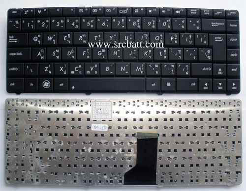 คีย์บอร์ดโน๊ตบุ๊คสำหรับ Asus K43 X44 X45 (AS-25) สีดำ