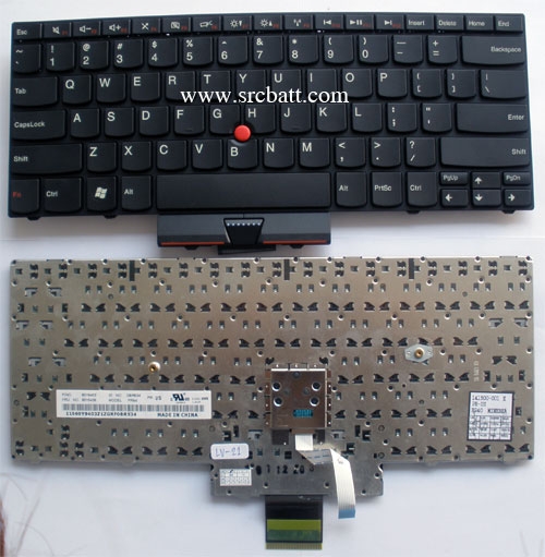 คีย์บอร์ดโน๊ตบุ๊คสำหรับ IBM/Lenovo ThinkPad Edge 13 Edge E30 (LV-21) สีดำ แถมสติ