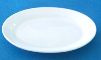 จานเซรามิค,จานวงรี,จานเปล,ใส่อาหาร,Oval Plate,รุ่นP4027,ขนาด 20 cm,เซรามิค,พอร์ซ