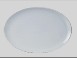 จานเซรามิค,จานวงรี,จานเปล,จานโอเวิลคูฟเพลทจานใส่อาหาร,Oval Coup Plate,รุ่นP4065,