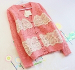 พร้อมส่ง - Knit & co เสื้อไหมพรมแขนยาว คอวี สีชมพูอมส้ม พร้อมส่ง - Knit & co เสื้อไหมพรมแขนยาว คอวี สีชมพูอมส้ม