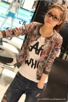 พร้อมส่ง เสื้อยืดแขนสามส่วนลายการ์ตูน สีเทา