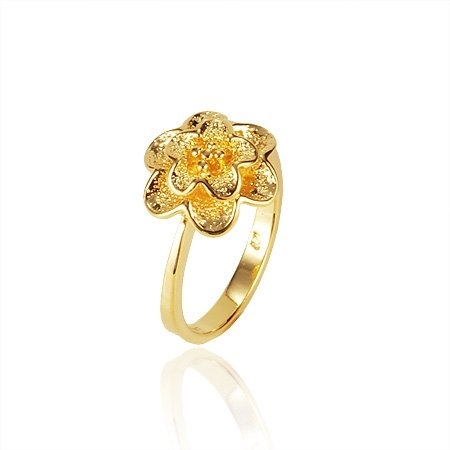 แหวนทอง 18k gold filled หัวแหวนดีไซน์ดอกไม้สวยหรู ไซส์ 6US ของจริงน่ารักมากค่ะ