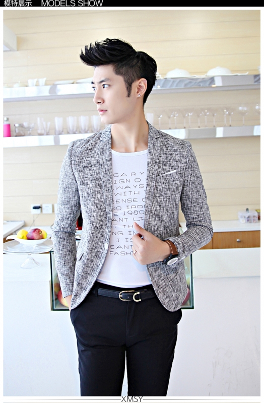สูททำงานผู้ชาย สีคลาสสิค แฟชั่นเกาหลี  สินค้านำเข้า (รอสินค้า 3 สัปดาห์หลังชำระเ