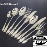 ช้อนโต๊ะส้อมโต๊ะ,Handmade,Table Spoon,Table Fork,รุ่น 908 Rama 8,Made In Thailan