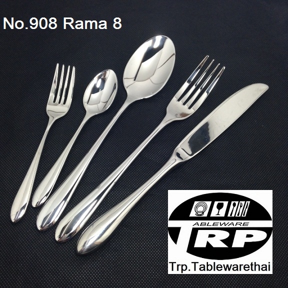 ช้อนกาแฟ/ช้อนชา,Handmade,Coffee/Tea Spoon,รุ่น 908 Rama 8,Made In Thailand,สแตนเ