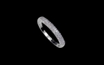 แหวนทองคำขาว 18k ประดับเพชร CZ ดีไซน์หรู น่ารัก ไซส์ 5 US