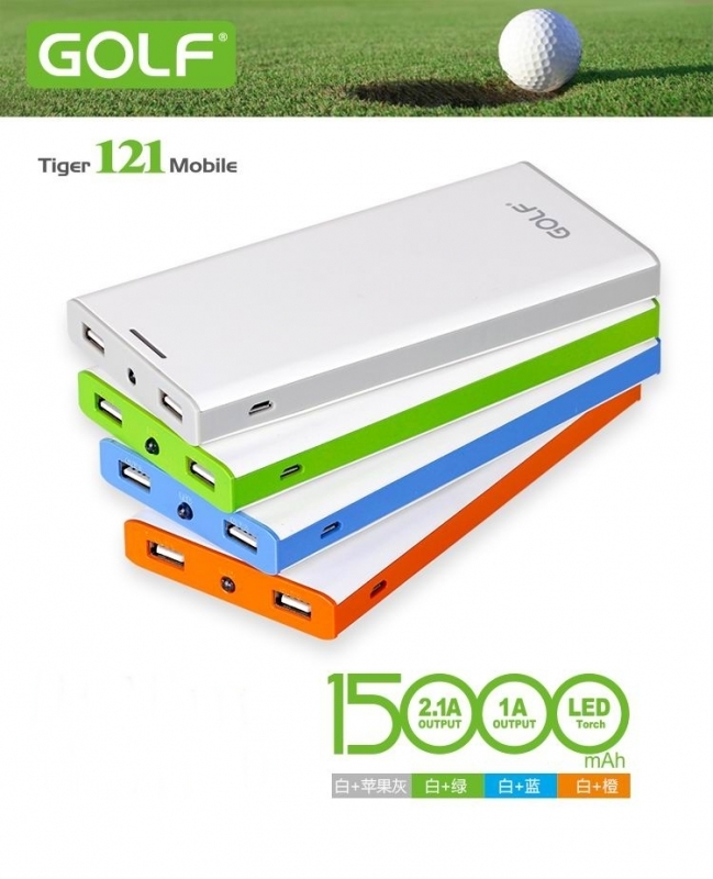 แบตสำรอง GOLF GF-121 15000 mAh สีส้ม แบตสำรอง GOLF GF-121 15000 mAh สีส้ม