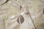 SALE พร้อมส่ง -  เสื้อแขนสามส่วน กระดุมคู่พิมพ์ลาย แนวญี่ปุ่น
