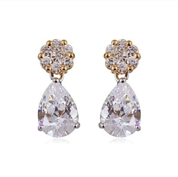 ต่างหูทอง ทองคำขาว 18k gold filled ประดับเพชร CZ สังเคราะห์เกรดพรีเมี่ยมเปล่งประ ต่างหูทอง ทองคำขาว 18k gold filled ประดับเพชร CZ สังเคราะห์เกรดพรีเมี่ยมเปล่งประ