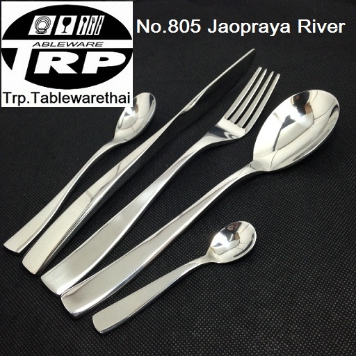 ช้อนส้อม,Handmade,Dinner Spoon,Dinner Fork,รุ่น 805 Jaopraya River,สแตนเลส,Stain