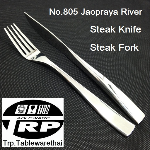 มีดสเต็กปลายแหลม,Handmade,Steak Knife,รุ่น 805 Jaopraya River,Made In Thailand,ส