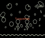สติ๊กเกอร์เรืองแสง ดอกไม้กับลูกเจี๊ยบ