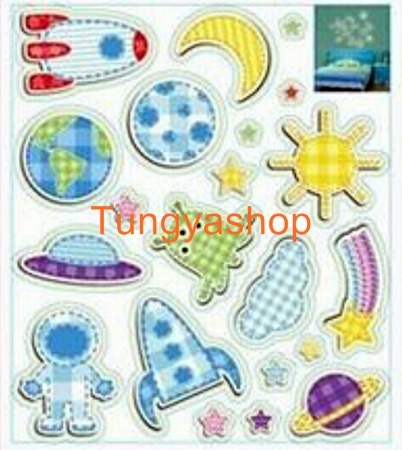 สติ๊กเกอร์เรืองแสง อวกาศ
