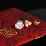 ต่างหูทอง 18k gold filled เพชร CZ เกรดพรีเมี่ยมเปล่งประกาย สวยหรู