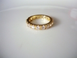 แหวนทอง 18k gold filled ประดับเพชร CZ เปล่งประกายรอบวง ไซส์ 7 US