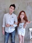 เสื้อคู่รัก ลายสก็อต เซต Floory set เซตคุ่รักเรียบหรู ดูมีสไตล์