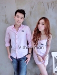 เสื้อคู่รัก ลายสก็อต เซต Floory set เซตคุ่รักเรียบหรู ดูมีสไตล์