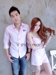 เสื้อคู่รัก ลายสก็อต เซต Floory set เซตคุ่รักเรียบหรู ดูมีสไตล์