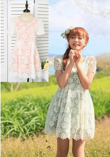 เดรส สีส้มอ่อน ผ้าโปร่งปักลาย เดรส สีส้มอ่อน ผ้าโปร่งปักลาย