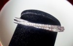 กำไลข้อมือทองคำขาว 18k white gold plated ประดับเพชรดีไซน์อินฟินิตี้ดกรด AAA สวยมากค่ะ